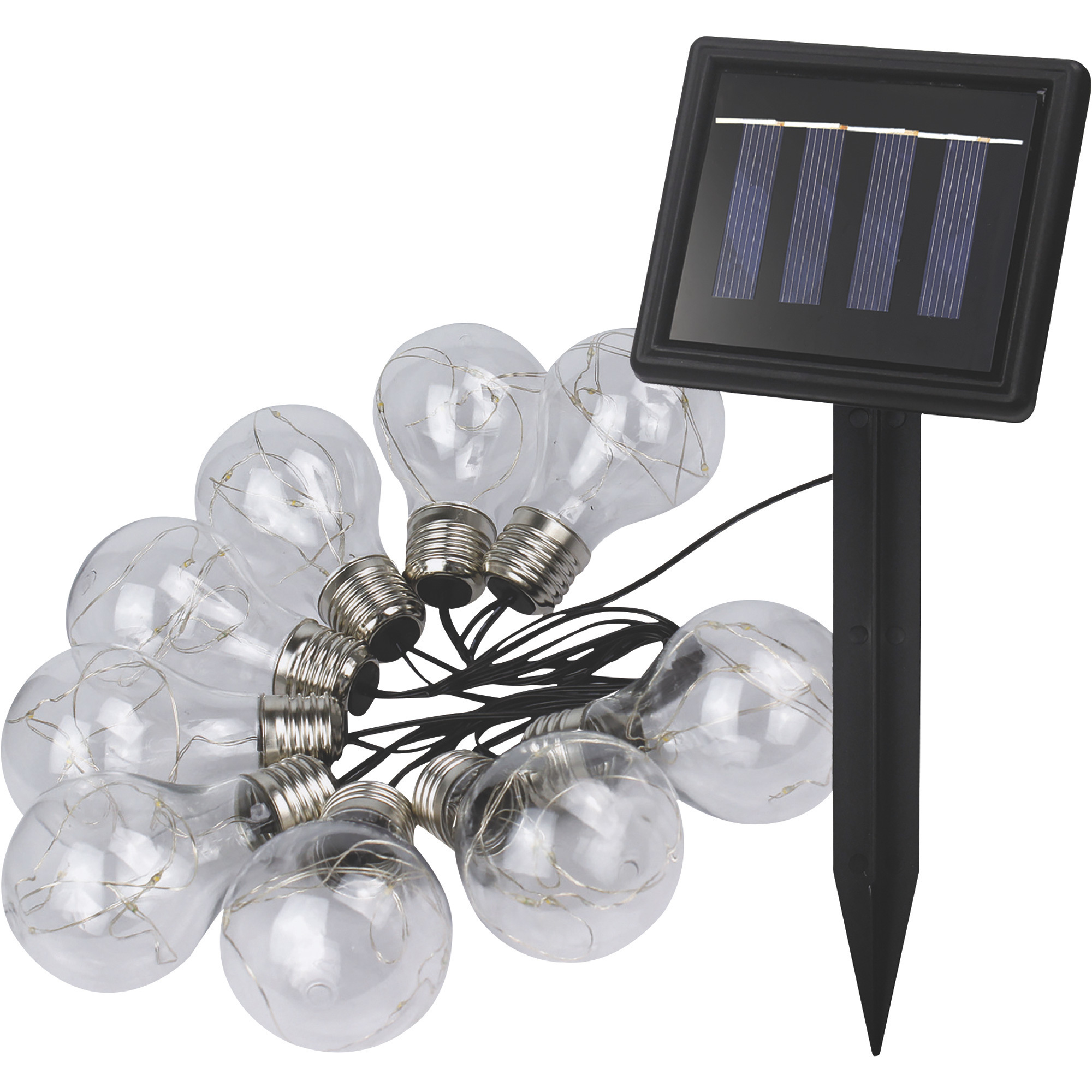 Nature Power Solar String Lights, 12ft.L, 9 Bulbs,  Model# 22044